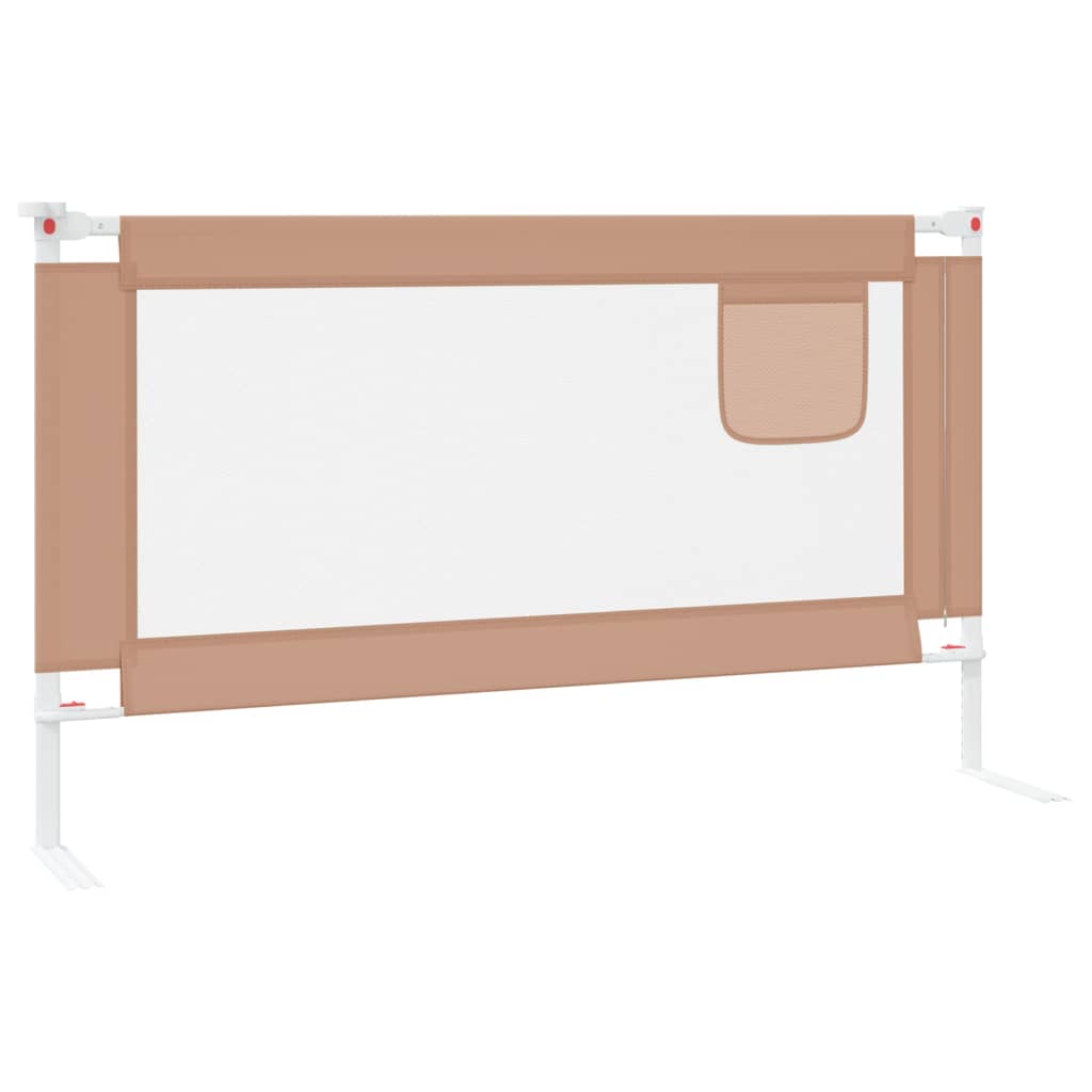 Sponda Letto di Sicurezza per Bambini Tortora 140x25 cm Tessuto - homemem39