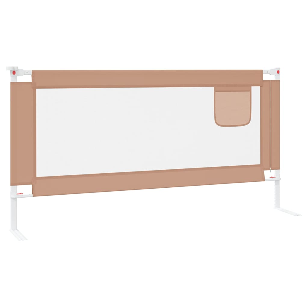 Sponda Letto di Sicurezza per Bambini Tortora 180x25 cm Tessuto - homemem39