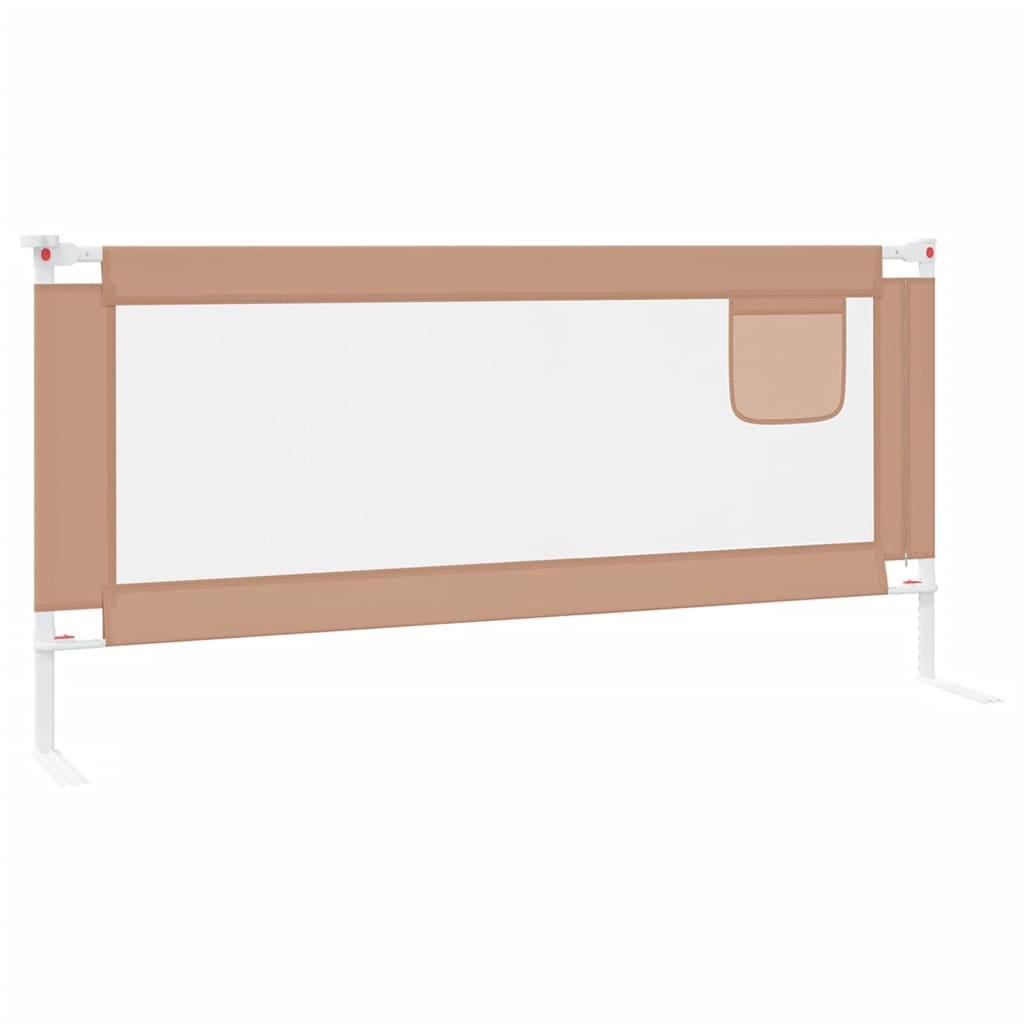 Sponda Letto di Sicurezza per Bambini Tortora 200x25 cm Tessuto - homemem39