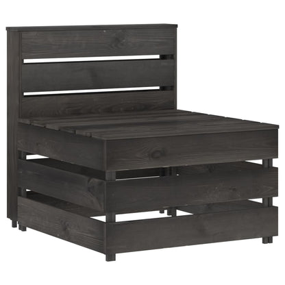 Set Divani da Giardino 3 pz in Legno di Pino Impregnato Grigio - homemem39