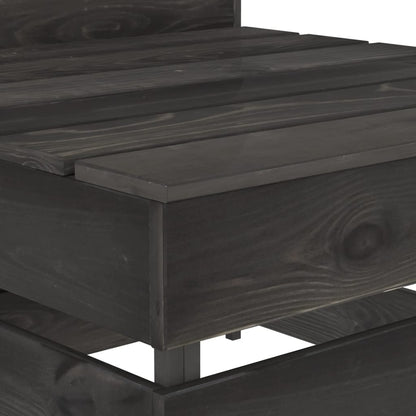 Set Divani da Giardino 3 pz in Legno di Pino Impregnato Grigio - homemem39