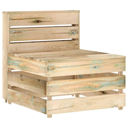 Set Divani da Giardino 3 pz in Legno di Pino Impregnato Verde - homemem39