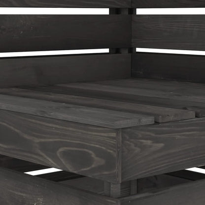 Set Divani da Giardino 6 pz in Legno di Pino Impregnato Grigio - homemem39