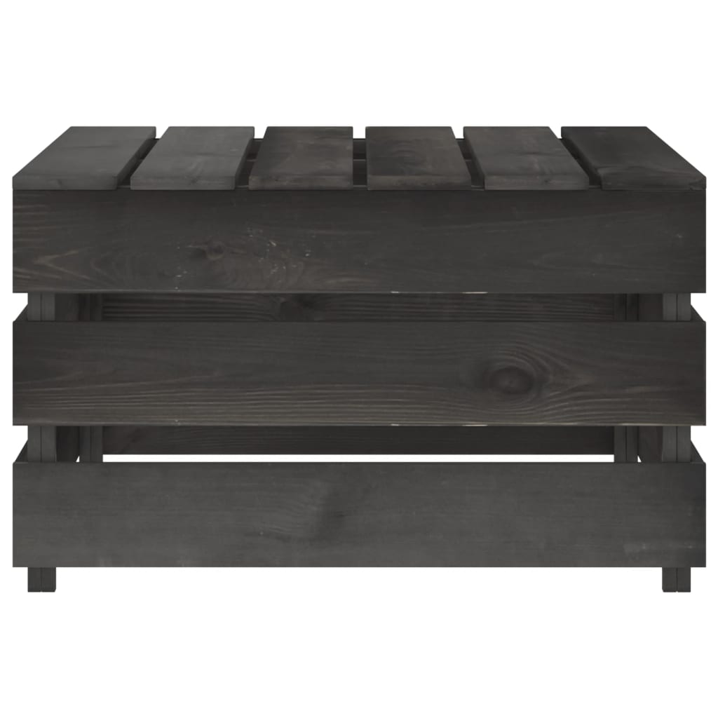 Set Divani da Giardino 6 pz in Legno di Pino Impregnato Grigio - homemem39