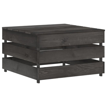 Set Divani da Giardino 6 pz in Legno di Pino Impregnato Grigio - homemem39