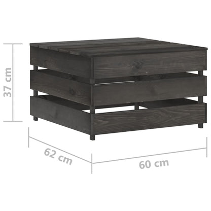 Set Divani da Giardino con Cuscini 9 pz Legno Impregnato Grigio - homemem39