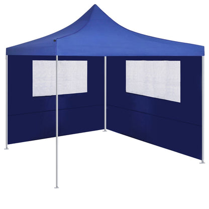 Parete con Finestre per Gazebo 4x2 m Blu - homemem39