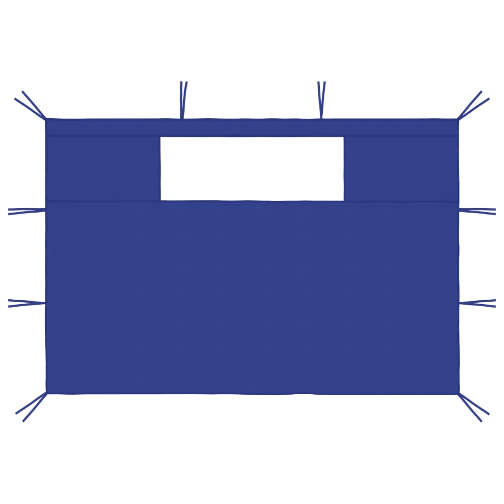 Pareti con Finestre per Gazebo 2 pz Blu - homemem39