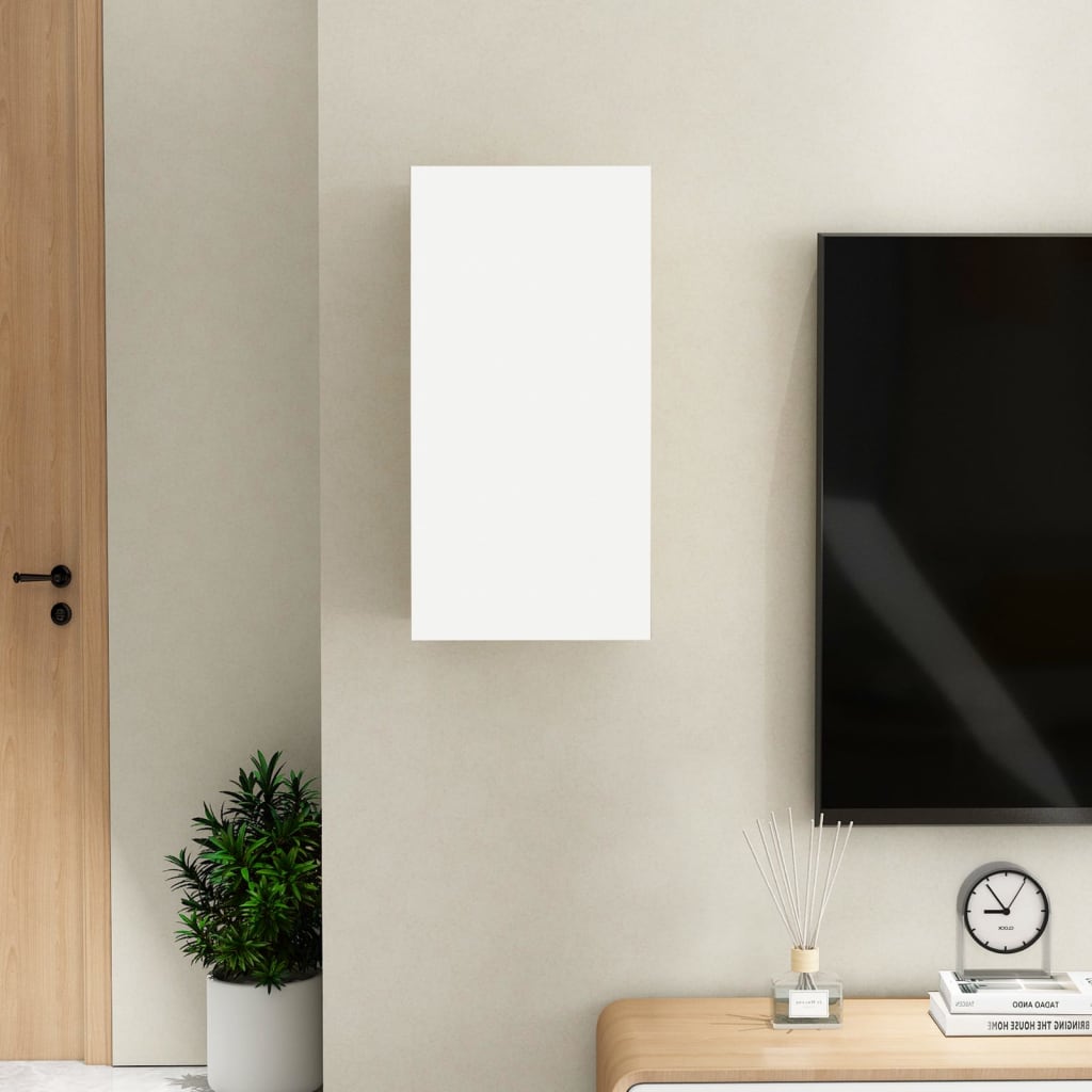 Mobile Porta TV Bianco 30,5x30x60 cm in Legno Multistrato - homemem39