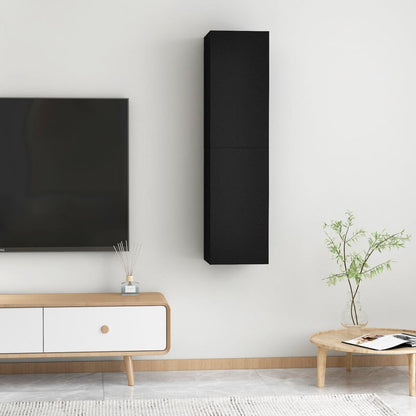 Mobili TV Neri 2 pz 30,5x30x60 cm in Truciolato - homemem39