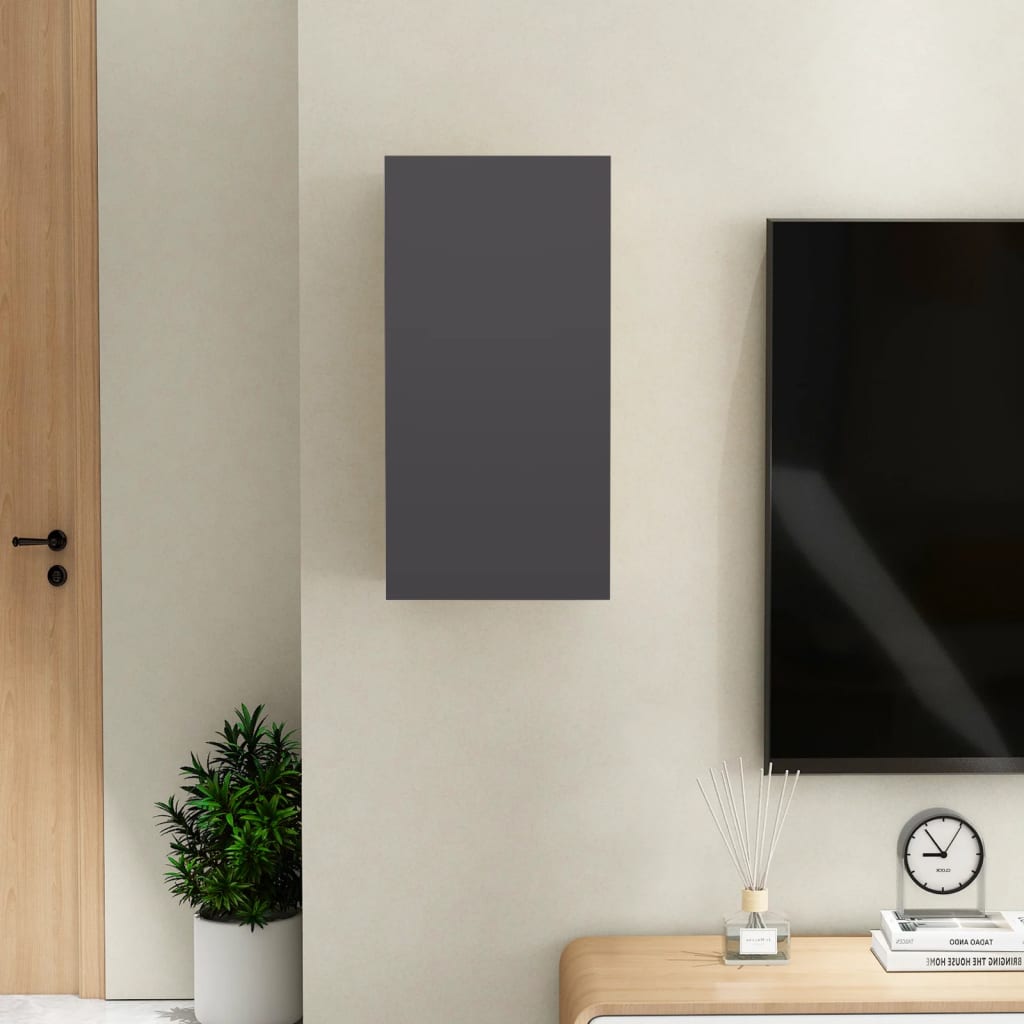 Mobile TV Grigio 30,5x30x60 cm in Truciolato - homemem39