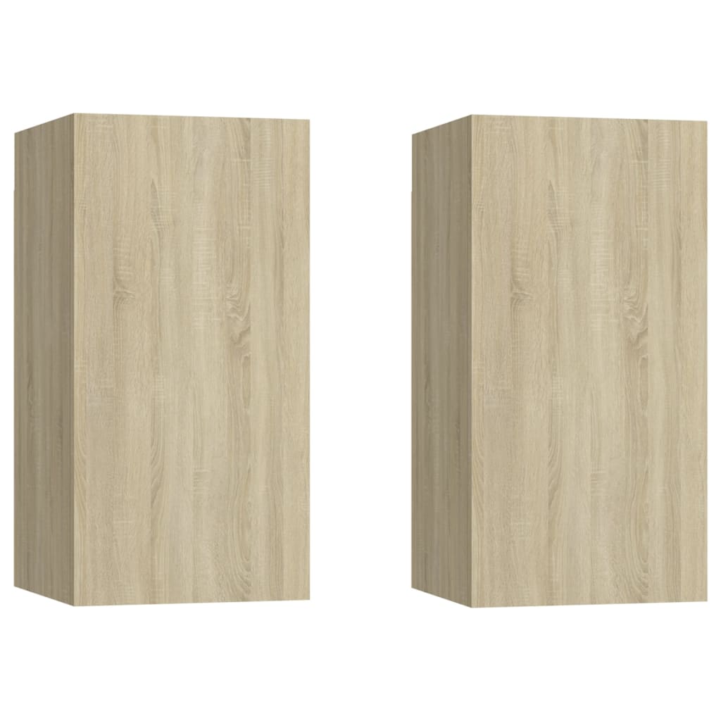 Mobili TV Rovere Sonoma 2 pz 30,5x30x60 cm in Truciolato - homemem39