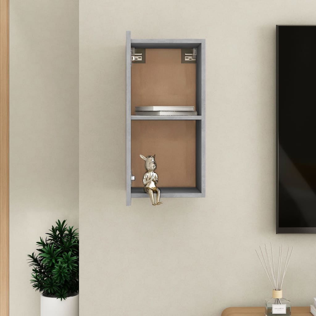 Mobile TV Grigio Cemento 30,5x30x60 cm in Truciolato - homemem39