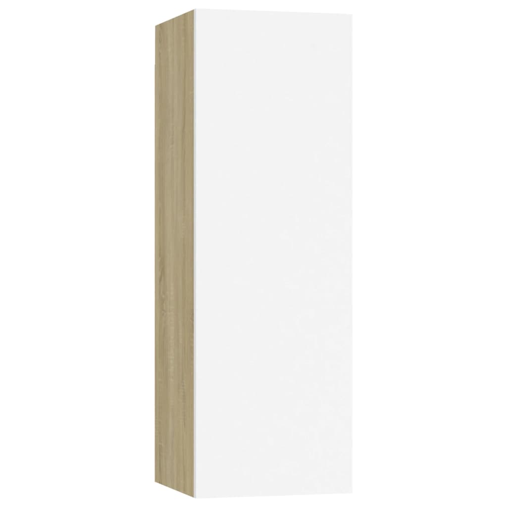 Mobile TV Bianco e Rovere Sonoma 30,5x30x90cm Legno Multistrato - homemem39