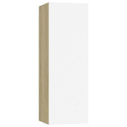 Mobile TV Bianco e Rovere Sonoma 30,5x30x90cm Legno Multistrato - homemem39