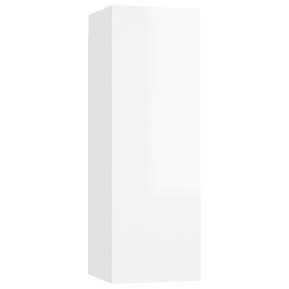 Mobili TV Bianco Lucido 2 pz 30,5x30x90 cm in Truciolato - homemem39