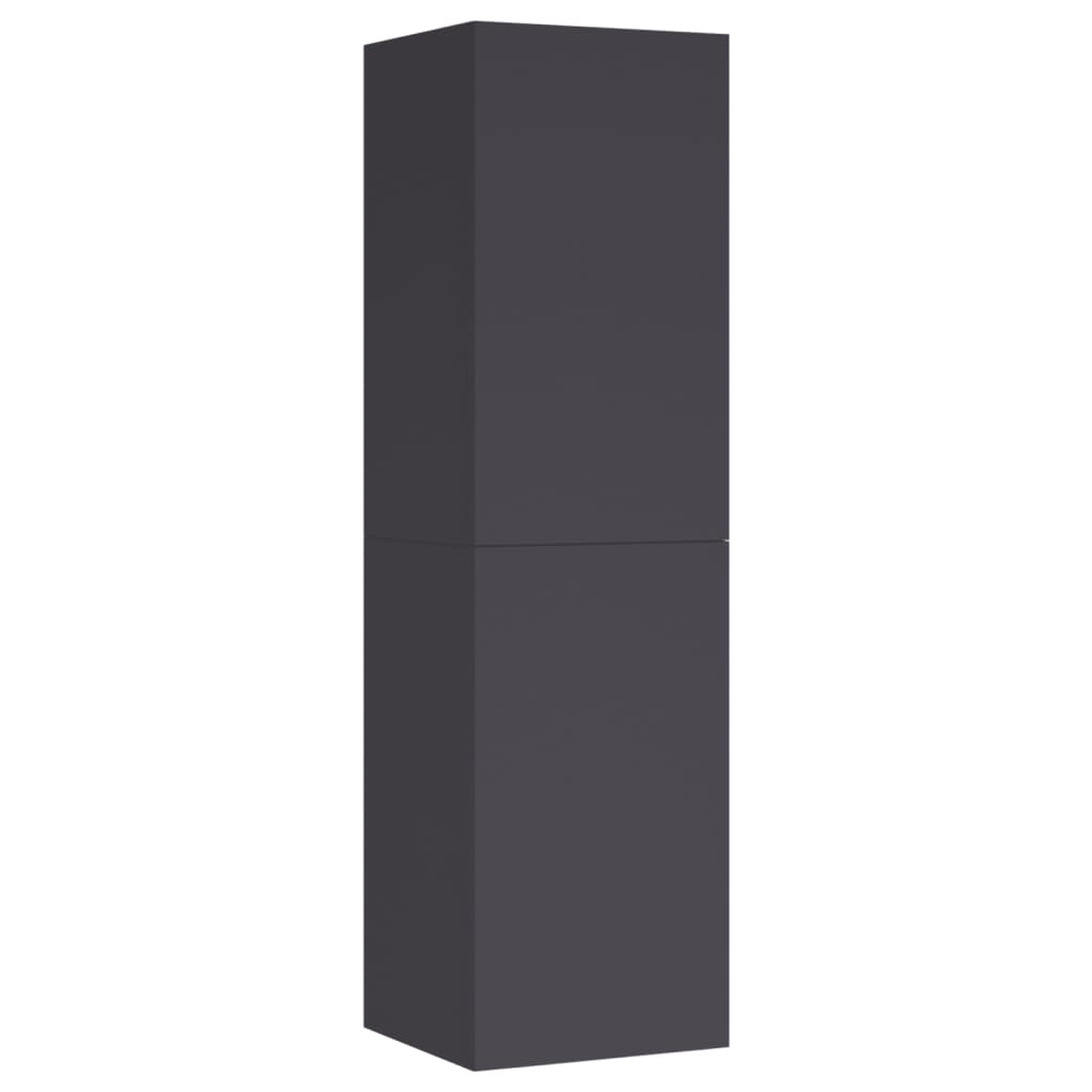 Mobili Porta TV 2pz Grigi 30,5x30x110 cm in Legno Multistrato - homemem39