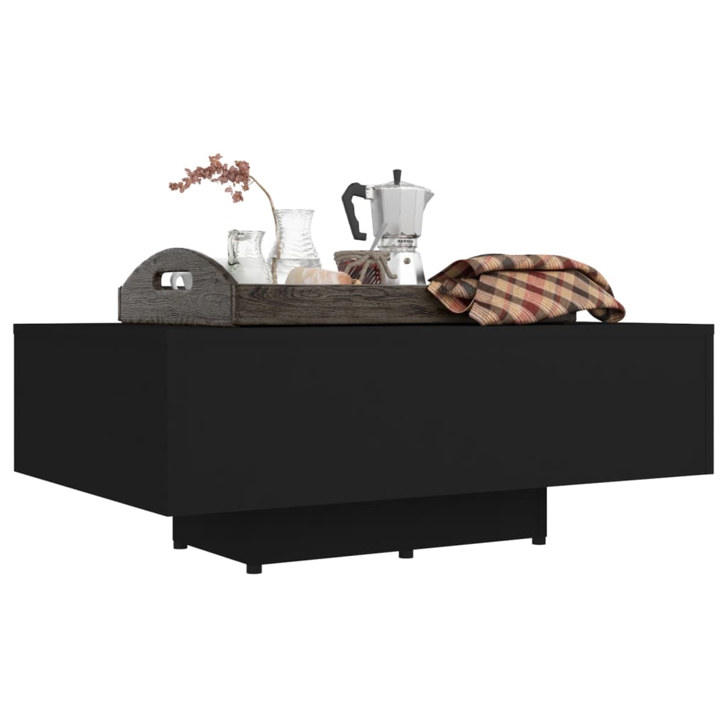 Tavolino da Salotto Nero 85x55x31 cm in Legno Multistrato - homemem39