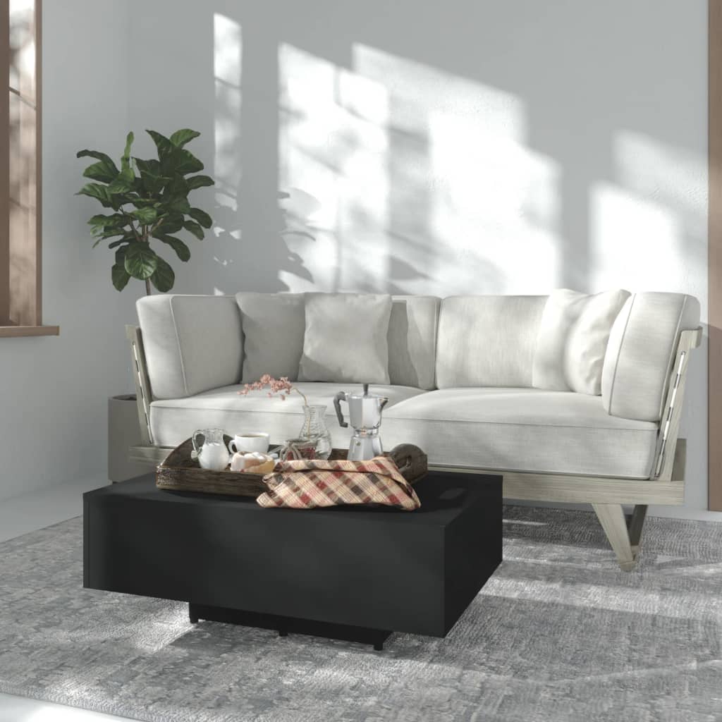 Tavolino da Salotto Nero 85x55x31 cm in Legno Multistrato - homemem39