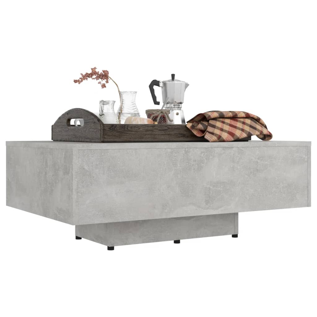 Tavolino da Caffè Grigio Cemento 85x55x31 cm in Truciolato - homemem39