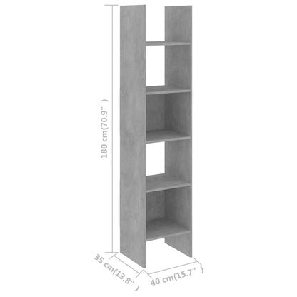 Libreria Grigio Cemento 40x35x180 cm in Truciolato - homemem39