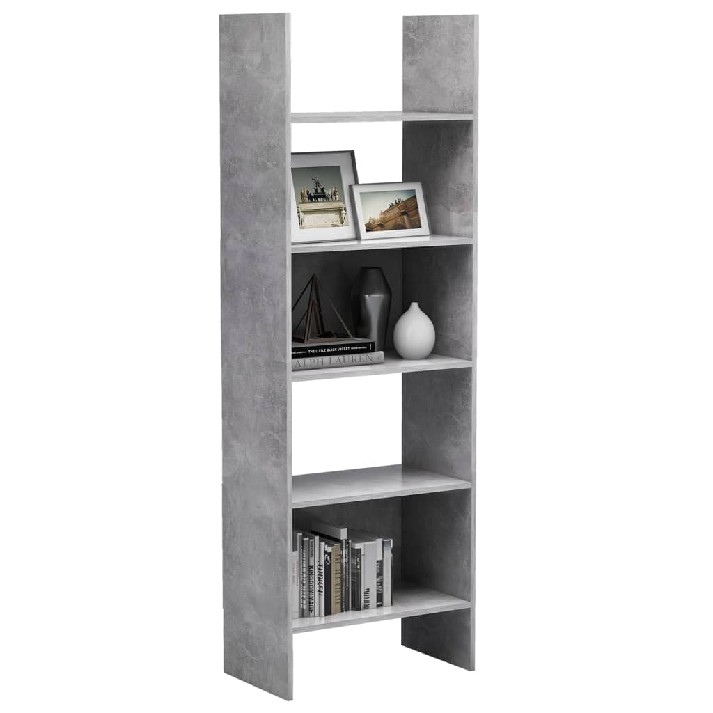 Libreria Grigio Cemento 60x35x180 cm in Truciolato - homemem39