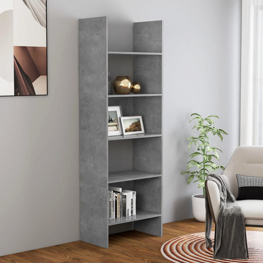 Libreria Grigio Cemento 60x35x180 cm in Truciolato - homemem39