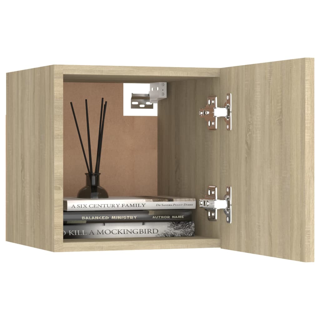 Armadietto a Parete per TV Rovere Sonoma 30,5x30x30 cm - homemem39