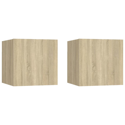 Armadietti a Parete per TV 2 pz Rovere Sonoma 30,5x30x30 cm - homemem39