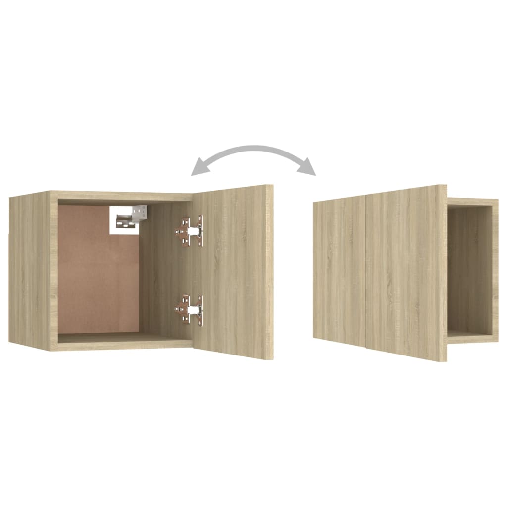 Armadietti a Parete per TV 2 pz Rovere Sonoma 30,5x30x30 cm - homemem39