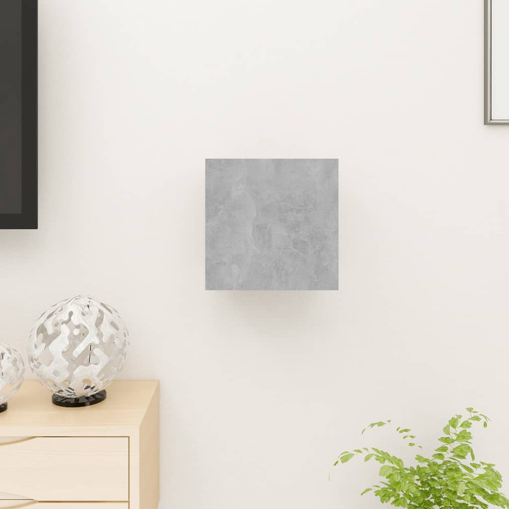 Armadietto a Parete per TV Grigio Cemento 30,5x30x30 cm - homemem39