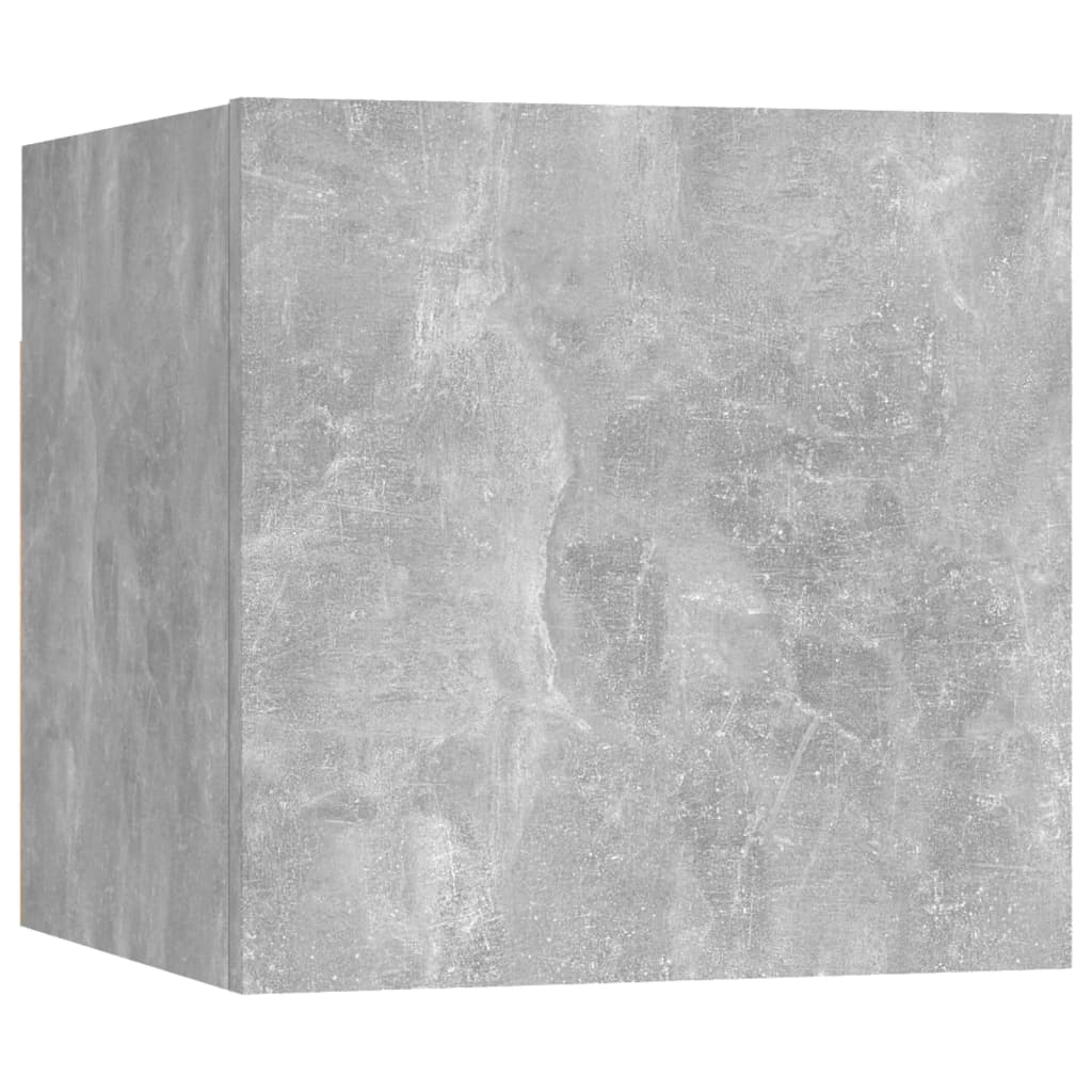 Armadietti a Parete per TV 2 pz Grigio Cemento 30,5x30x30 cm - homemem39