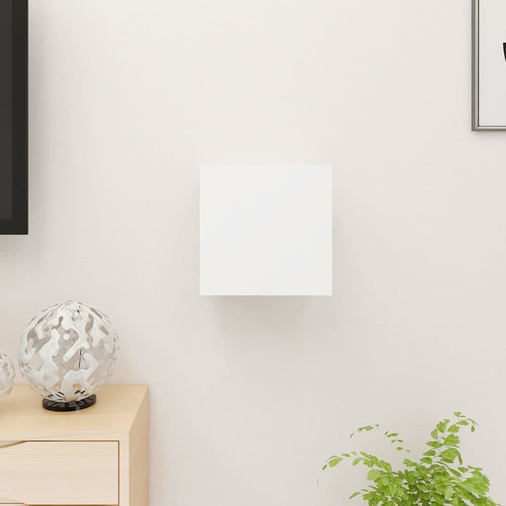 Armadietto a Parete per TV Bianco Lucido 30,5x30x30 cm - homemem39