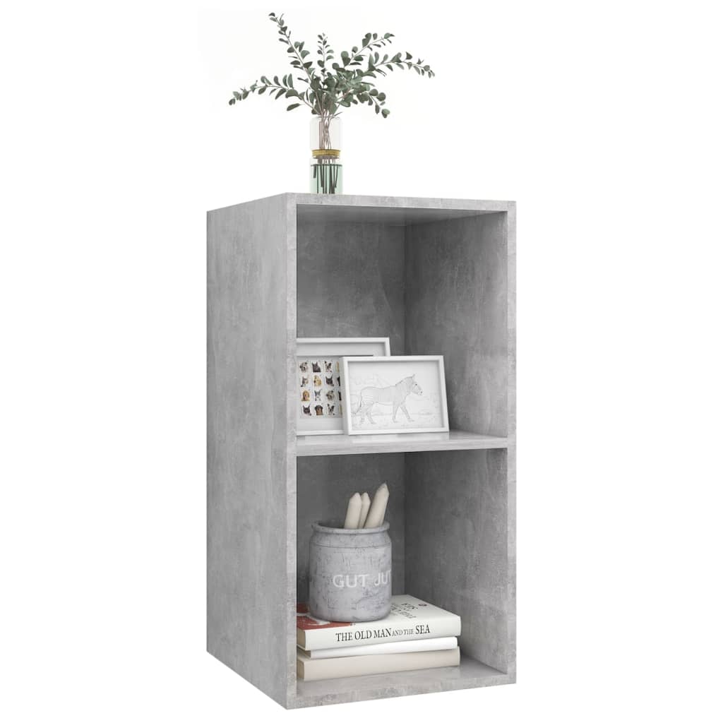 Armadietto a Parete per TV Grigio Cemento 37x37x72cm Truciolato - homemem39