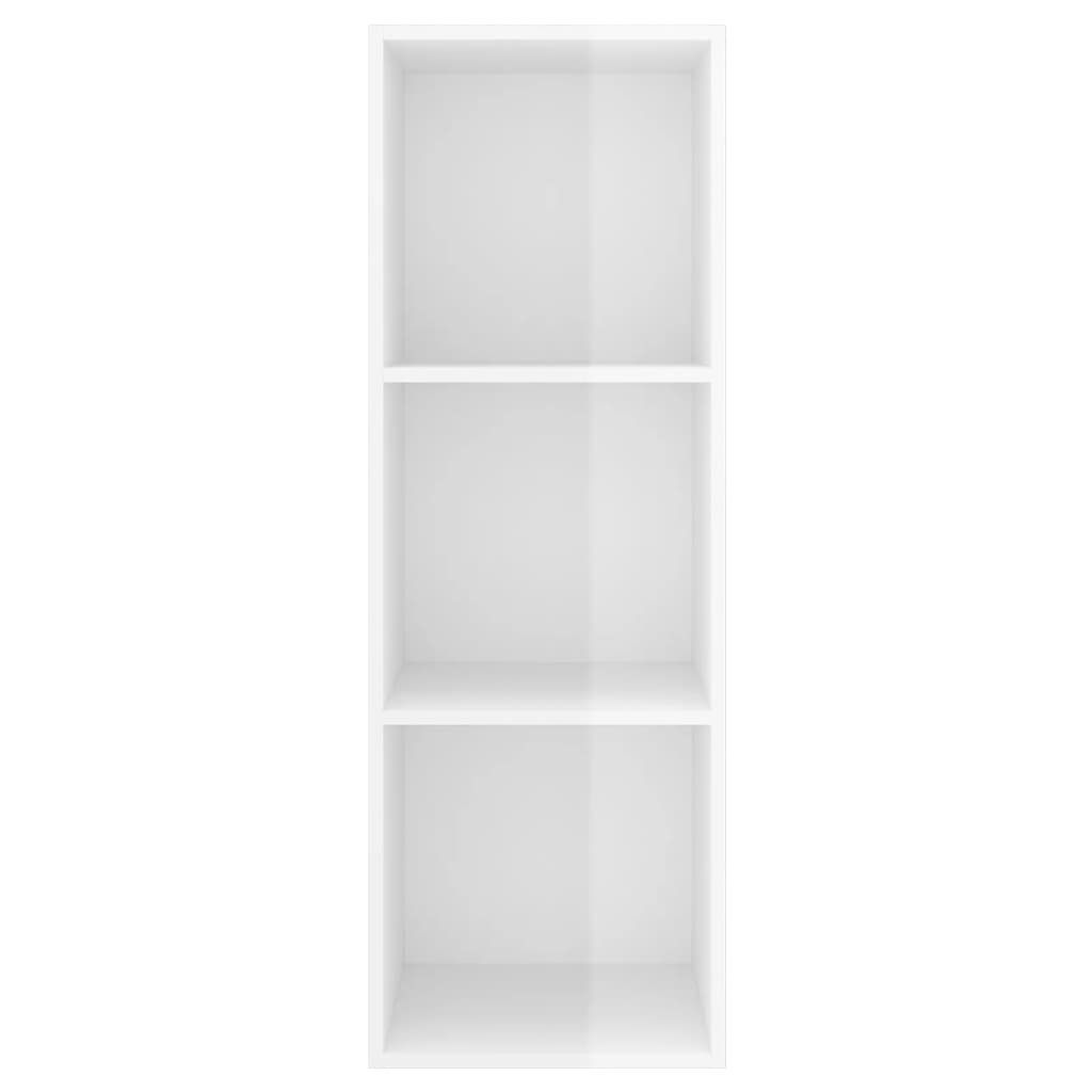 Armadietto a Parete per TV Bianco Lucido 37x37x107cm Truciolato - homemem39