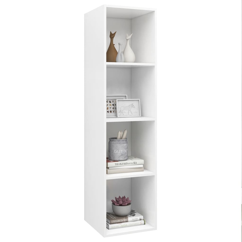 Armadietto da Parete per TV Bianco 37x37x142,5 cm in Truciolato - homemem39