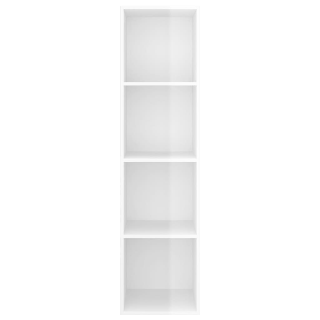 Armadietto a Muro per TV Bianco Lucido 37x37x142,5cm Truciolato - homemem39