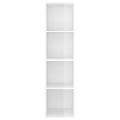 Armadietto a Muro per TV Bianco Lucido 37x37x142,5cm Truciolato - homemem39