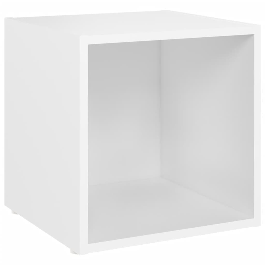 Mobili Porta TV 4 pz Bianco 37x35x37 cm in Legno Multistrato - homemem39