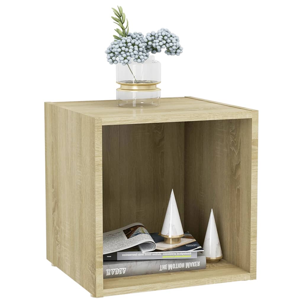 Mobile Porta TV Rovere Sonoma 37x35x37 cm in Legno Multistrato - homemem39