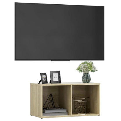 Mobile Porta TV Rovere Sonoma 72x35x36,5cm in Legno Multistrato - homemem39