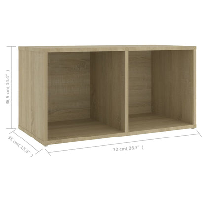 Mobile Porta TV Rovere Sonoma 72x35x36,5cm in Legno Multistrato - homemem39