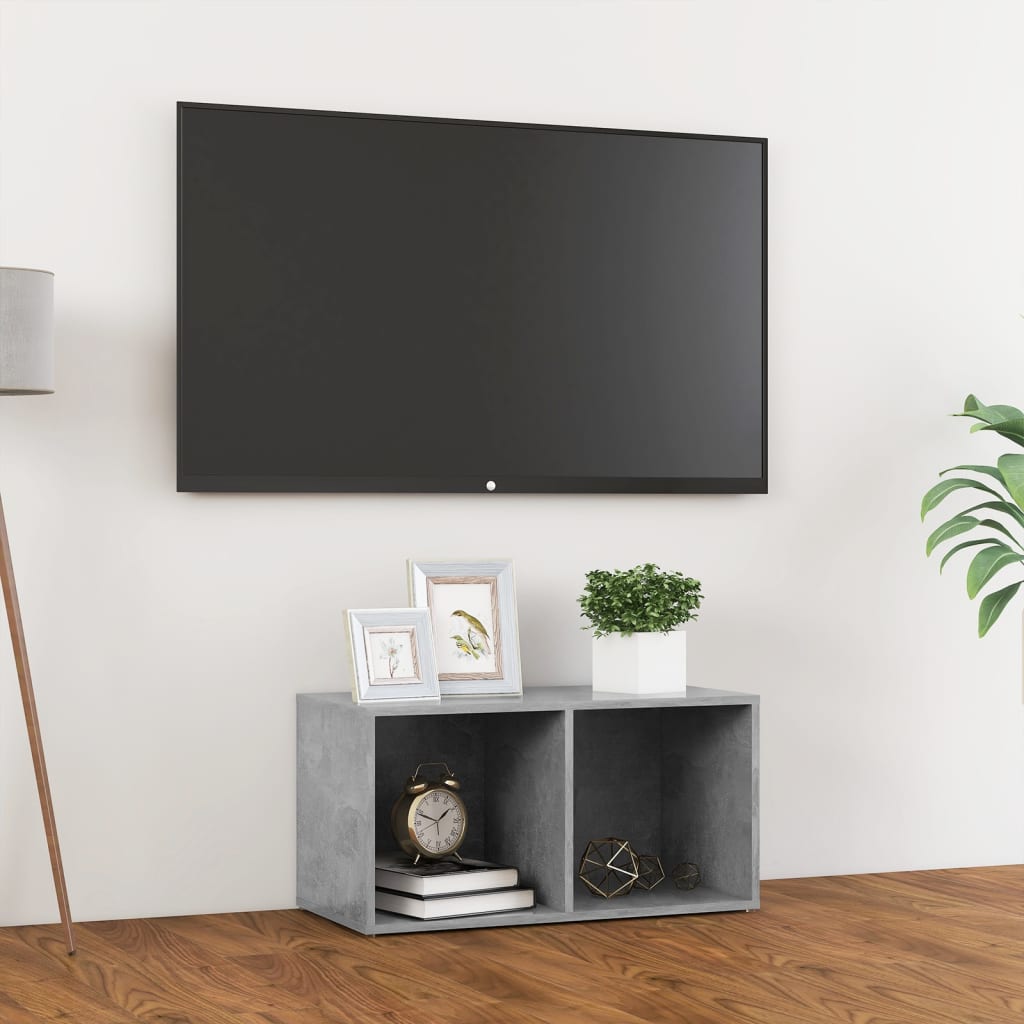 Mobile Porta TV Grigio Cemento 72x35x36,5 cm Legno Multistrato - homemem39