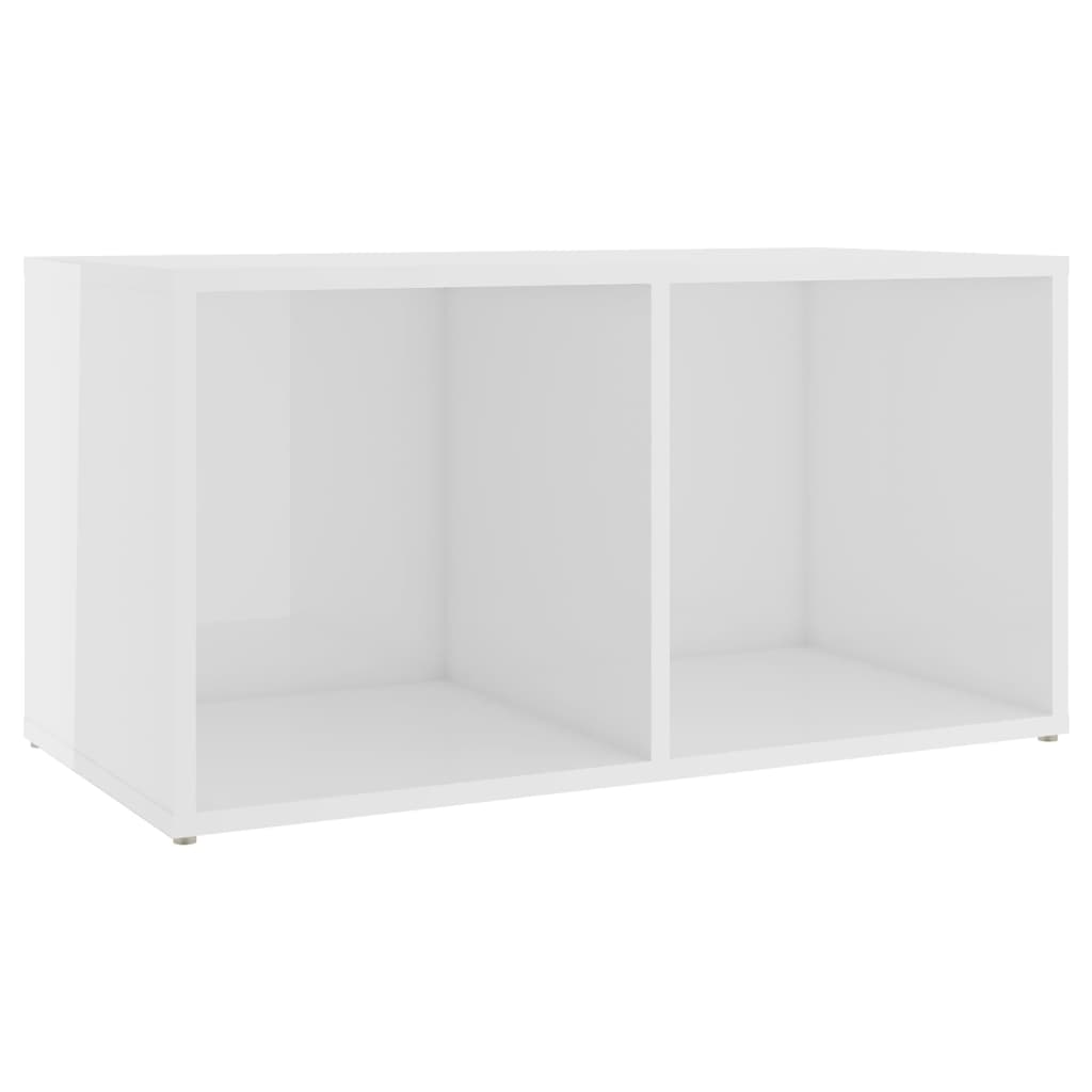 Mobile Porta TV Bianco Lucido 72x35x36,5 cm in Truciolato - homemem39