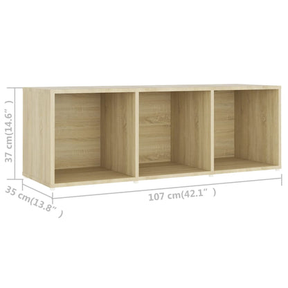 Mobile Porta TV Rovere Sonoma 107x35x37 cm in Legno Multistrato - homemem39