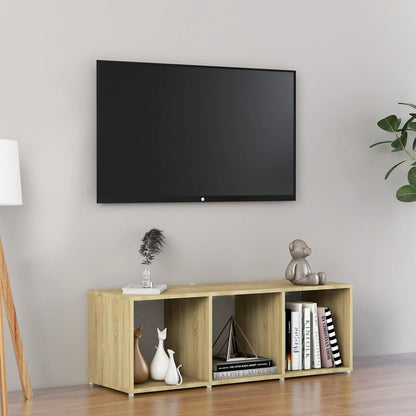 Mobile Porta TV Rovere Sonoma 107x35x37 cm in Legno Multistrato - homemem39