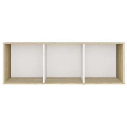 Mobile TV Bianco e Rovere Sonoma 107x35x37 cm Legno Multistrato - homemem39