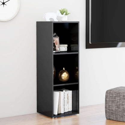 Mobile Porta TV Grigio Lucido 107x35x37 cm in Legno Multistrato - homemem39