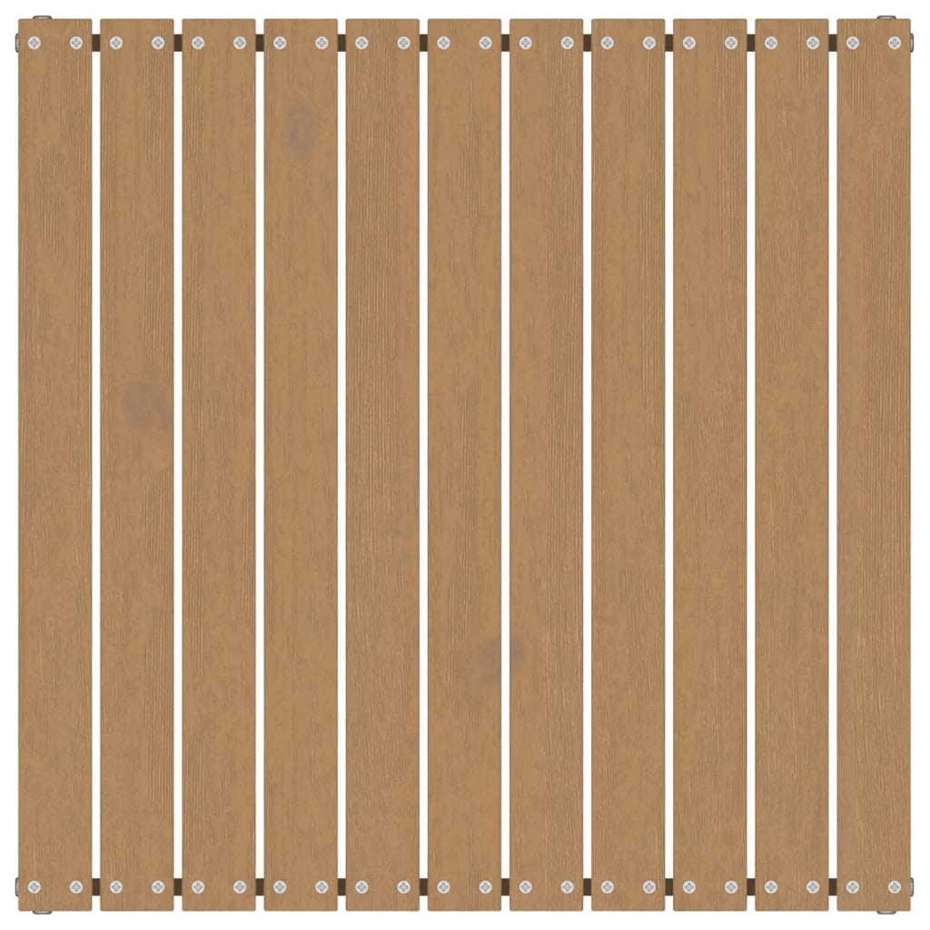 Poggiapiedi da Giardino 70x70x30 cm Marrone Miele Massello Pino - homemem39