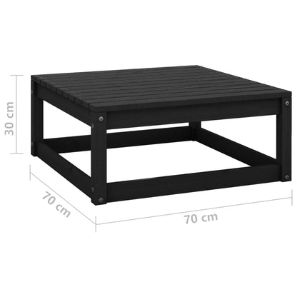 Poggiapiedi da Giardino 42x35x45 cm Legno Massello di Pino Nero - homemem39